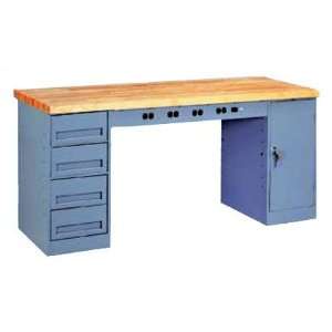  Tennsco Electronic Workbench with 2 Modular Drawer Unit 