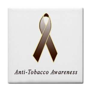  Anti Tobacco Awareness Ribbon Tile Trivet: Everything Else