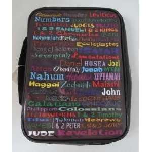   Bible Cover Books Of The Bible Teen XLG Black/Multi 