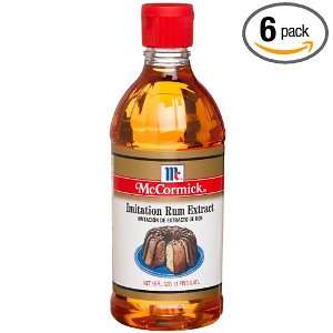 McCormick Imitation Rum Extract, 16 Ounce Plastic Bottle (Pack of 6 