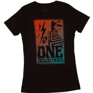 One Industries Hysteric Womens Short Sleeve Casual Wear Shirt   Black 