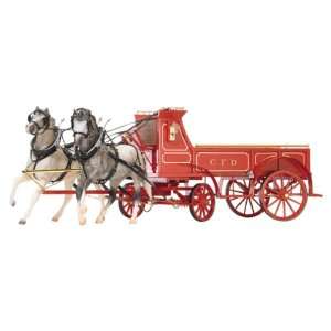    Breyer: Vintage Fire Hose Wagon with Two Horses: Toys & Games