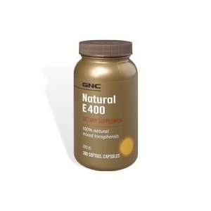  GNC Natural E 400 IU, 100% Natural Mixed Tocopherols, 360 