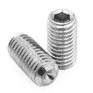 Zinc Plated Steel Hex Socket Set Screws with Cup Point, Silver 4 40 
