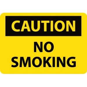 Caution No Smoking, 14X20, Rigid Plastic:  Industrial 