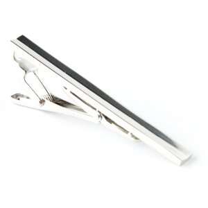  Enigma Silver Rectangular with Inverted Middle Tie Clip 