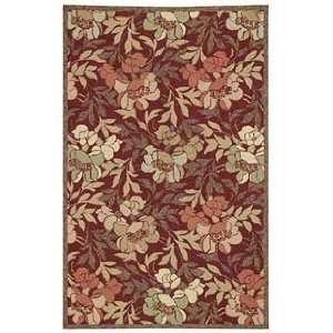  Capel Gaston Lily Pad Red Berry 550 Floral 9 x 12 Area 