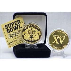  Super Bowl XV 24kt Gold Flip Coin: Sports & Outdoors