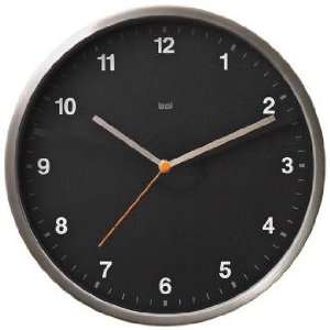  Helio 6 Wide Black Modern Wall Clock: Home & Kitchen