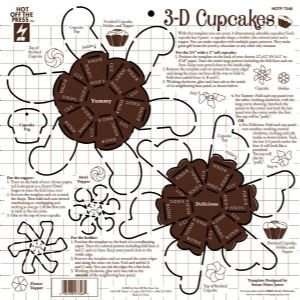  CRAFT TEMPLATE 3D CUPCAKES Papercraft, Scrapbooking 