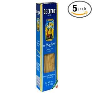 De Cecco Spaghetti, 16 Ounce Boxes (Pack of 5)