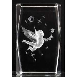   Crystal Baby Angel 5x5x8 Cm Cube + 3 Led Light Stand: Everything Else