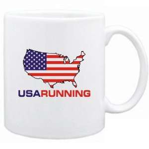  New  Usa Running / Map  Mug Sports