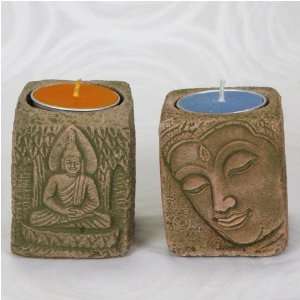  Set of 2 Buddha Tea Light Candle Holders 