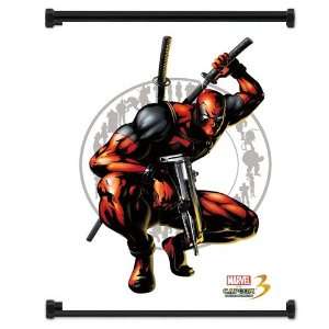 Marvel vs. Capcom 3: Fate of 2 Worlds Game DeadPool Fabric Wall Scroll 