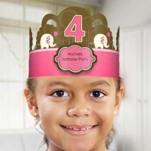  Girl Elephant   Birthday Party Personalized Hats: Toys 