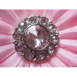   25mm Light Pink Acrylic Rhinestone Buttons 5alp: Arts, Crafts & Sewing