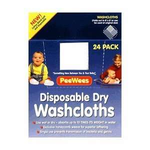  Peewees Disposable Dry Washcloth Baby