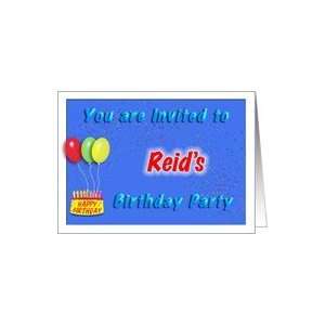  Reids Birthday, Invitation to the Party Card: Toys 