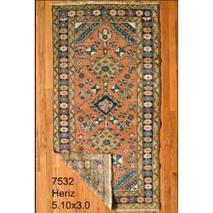    3x5 Hand Knotted Heriz Persian Rug   30x510