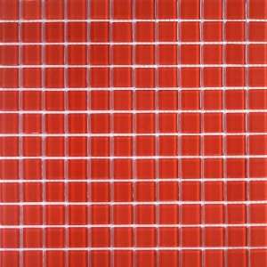   Tiles 8mm glass in Red   1 sheet is equal to 1 ft2: Home Improvement