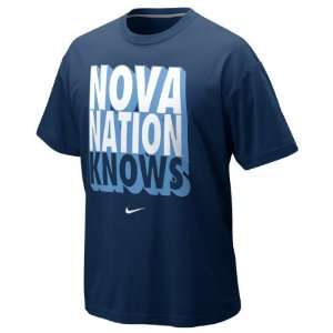   : Villanova Wildcats Navy Nike Nike Knows T Shirt: Sports & Outdoors