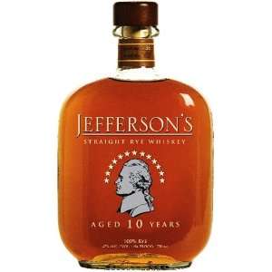  Jefferson Rye Straight 10 Year 750ML: Grocery & Gourmet 