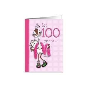  Happy Birthday 100 Year Old Woman  Fancy Peahen Card: Toys 