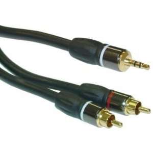  Premium 2 RCA Male to 3.5mm Stereo Male, 100 ft 