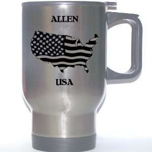  US Flag   Allen, Texas (TX) Stainless Steel Mug 
