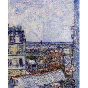  Oil Painting: View of Paris from Vincents Room in the Rue 