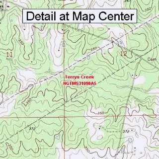  USGS Topographic Quadrangle Map   Terrys Creek 