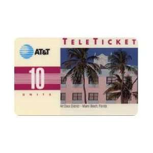 Collectible Phone Card: 10u Art Deco District   Miami Beach, Florida 