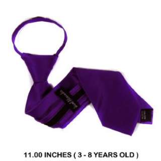   ZIP ADF 6   Purple   Boys 3   8 years old Solid Zipper Tie: Clothing