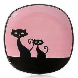  Hues N Brews Cattitude Ballet Pink Dessert/Snack Plates 