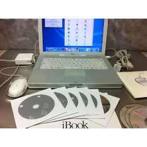   WIFI USB FIREWIRE 14 LCD LAPTOP W/CDS AND APPLE MOUSE: Electronics