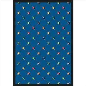  Joy Carpets 1421 Blue Blue Billiards Rug Size: 78 x 109 