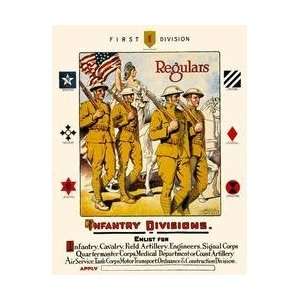  Regulars Infantry Divisions 28x42 Giclee on Canvas: Home 