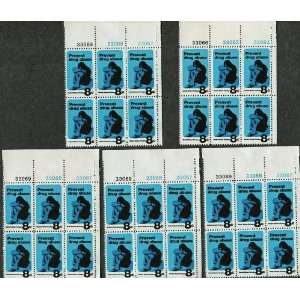 PREVENT DRUG ABUSE #1438 ~ LOT OF 30 MINT STAMPS: 5 Plate Blocks of 6 