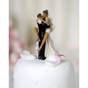 Funny Sexy African American Wedding Bride and Groom Figurine:  