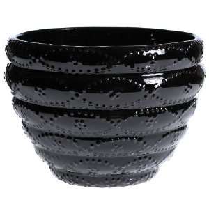  Global Pottery T188 6 Beehive Planter, Black, 6 Inch 