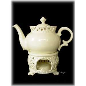   French Lace Teapot Tea Pot with Matching Tea Warmer: Kitchen & Dining