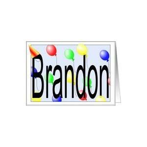  Brandons Birthday Invitation, Party Balloons Card Toys 