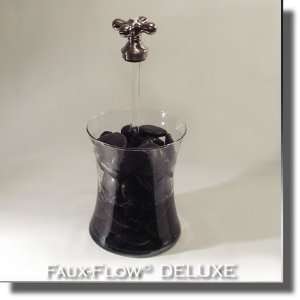  Glass Gathering Vase Nickel Cross Handle Faux Flow DELUXE 