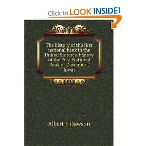  the first national bank in the United States: a history of the First 