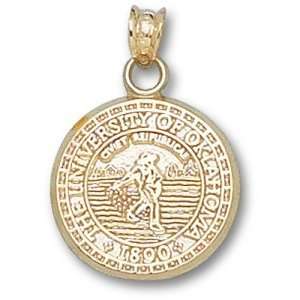  University of Oklahoma Seal 5/8 Pendant (Gold Plated 