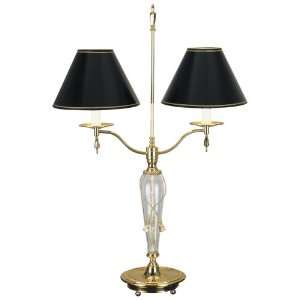  Crackled Glass Twin Arm Table Lamp: Home Improvement