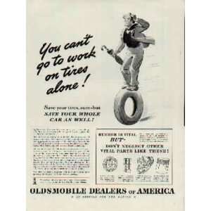 You cant go to work on tires alone  1943 Oldsmobile War Bond 