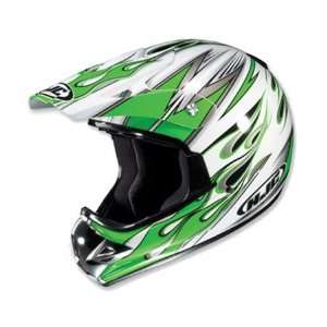   HJC CS X4 Burn Motocross Full Face Helmet XX Small  Green: Automotive