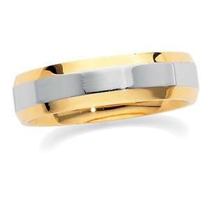   Ring Ring. Size 5 Two Tone Design Band In 18K Yellow & Platinumgold